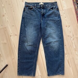 Madewell The Darted Barrel-Leg Jeans